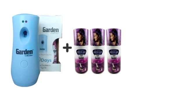 Garden Oda Kokusu Freshmatik, Otomatik Sprey Makine + Lavanta Yedek Sprey 260 ml Air Freshener + Otomatik Sprey Yedeği Oda Spreyi Lavanta  260 ml x 3 Adet ürün görseli 1
