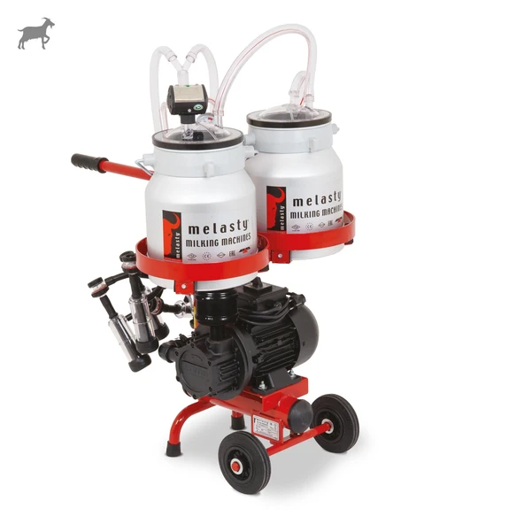 Melasty Micro İkili Keçi Süt Sağma Makinesi (Çift Güğümlü) (Alüminyum-Kauçuk) (Kuru) ürün görseli 1