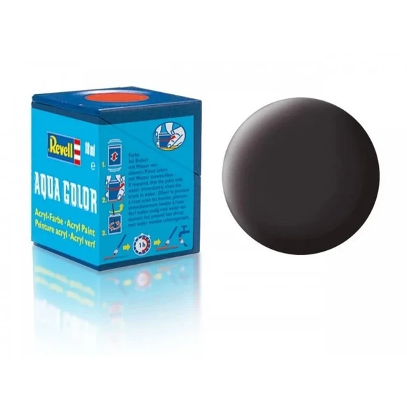 Aqua Color Tar Black - Mat Boya - 18 ml ürün görseli 1