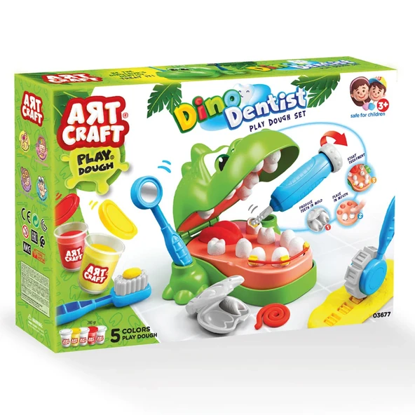 Art Craft Dino Dişçi Hamur Seti - Resim 4