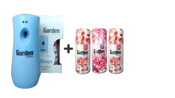 Garden Oda Kokusu Freshmatik, Otomatik Sprey Makine +Bubble Gum Parfüm Esansı Yedek Sprey 260 ml Air Freshener + Otomatik Sprey Yedeği Oda Spreyi Bubble Gum Parfüm Esansı 260 ml x 3 Adet ürün görseli 1