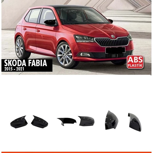 Skoda Fabia Mk3 / 2015-2021 (Sinyalli) Uyumlu Batman Yarasa Ayna Kapağı ürün görseli 1