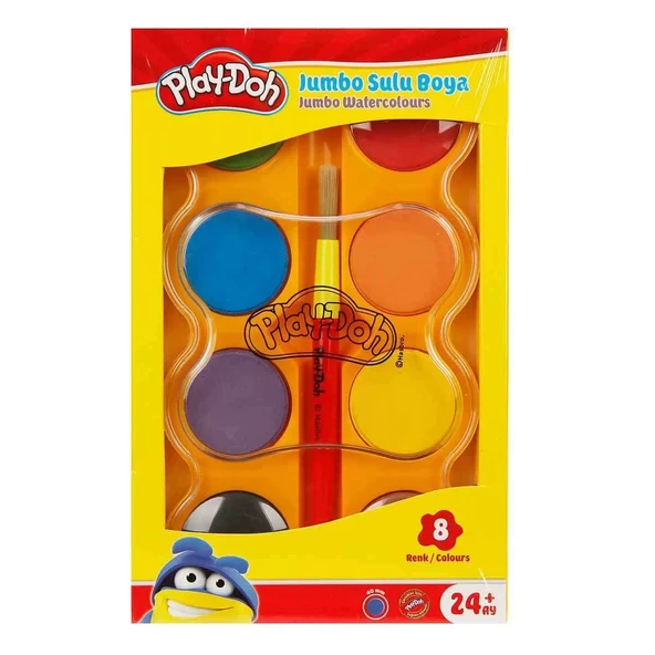 Play-Doh Jumbo Sulu Boya 8 Renk ürün görseli 1