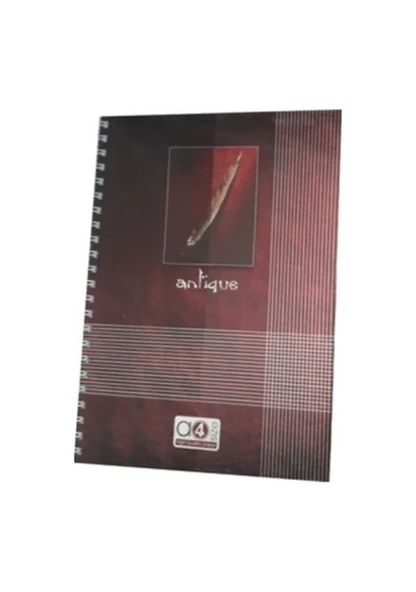 Özkan Defter 160 Yaprak Kareli Tel Sipiral A4 Sert Kapak Bordo Tonlu ürün görseli 1
