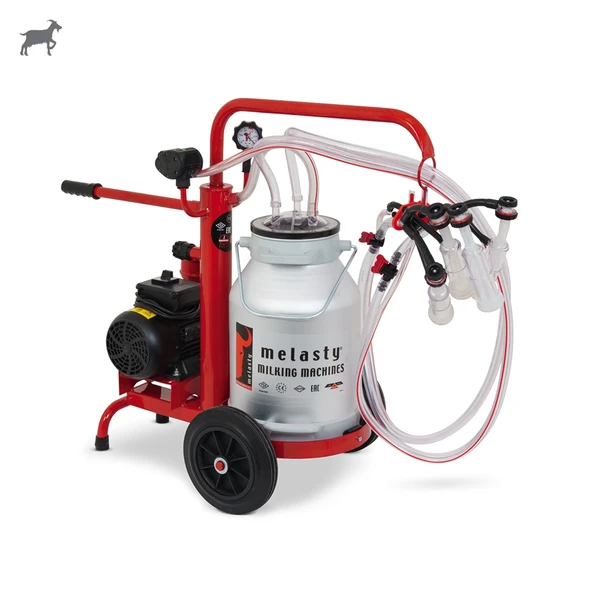 Melasty Ecomini İkili Keçi Süt Sağma Makinesi (Alüminyum Güğüm-Silikon) (Yağlı) ürün görseli 1