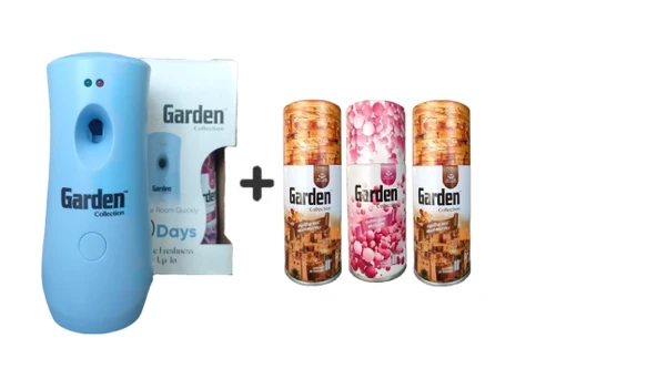 Garden Oda Kokusu Freshmatik, Otomatik Sprey Makine +Gizemli Doğu Bubble Gum Yedek Sprey 260 ml Air Freshener + Otomatik Sprey Yedeği Oda Spreyi Gizemli Doğu Bubble Gum 260 ml x 3 Adet ürün görseli 1