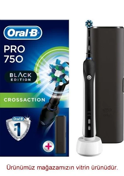 Oral-B Pro 750 Black Edition Şarjlı Diş Fırçası ürün görseli 1