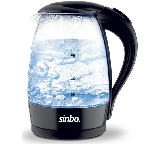 Sinbo SK-7338 2000 W 1.7 lt Cam Kettle Siyah ürün görseli 1