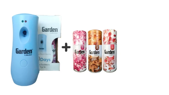 Garden Oda Kokusu Sprey Makine +Bubble Gum Parfüm Esansı Gizemli Doğu Yedek Sprey 260 ml Air Freshener + Otomatik Sprey Yedeği Oda Spreyi Bubble Gum Parfüm Esansı Gizemli Doğu 260 ml x 3 Adet ürün görseli 1