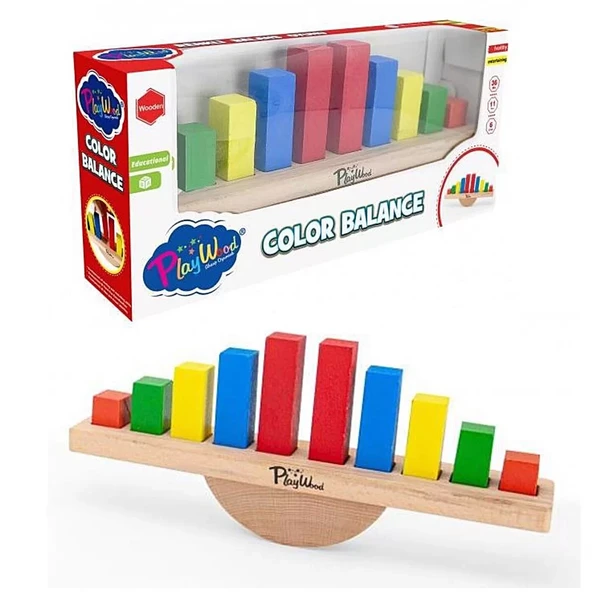 Playwood Ahşap Renkli Balans Oyunu ürün görseli 1