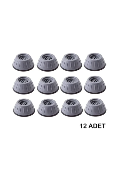 3 Set (12 Adet) Gürültü Engelleyici Kaymaz Titreşim Önleyici Kauçuk Ayak Çamaşır Makinesi Stoper ürün görseli 1