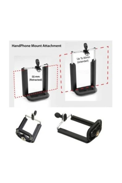 Cep Telefonuu Uyumlu  Tripod Bağlantı Aparatı (2a) ürün görseli 1