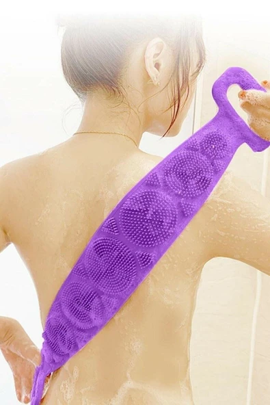 Aveo 1 Adet KARIŞIK RENK Banyo Sırt Kesesi Çift Taraflı Silikon Duş Lifi ürün görseli 1