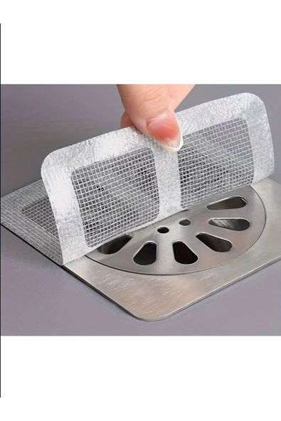 10 Adet Gider Kapatıcı Pislik Tutucu Kendinden Yapışkanlı Banyo Gider Kapağı Çok Amaçlı Çelik Bant ürün görseli 1