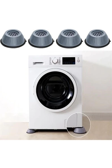 Biomak® Çamaşır Makinesi Sarsıntı Titreşim Ses Önleyici Kaydırmaz Ayak 4lü Set ürün görseli 1
