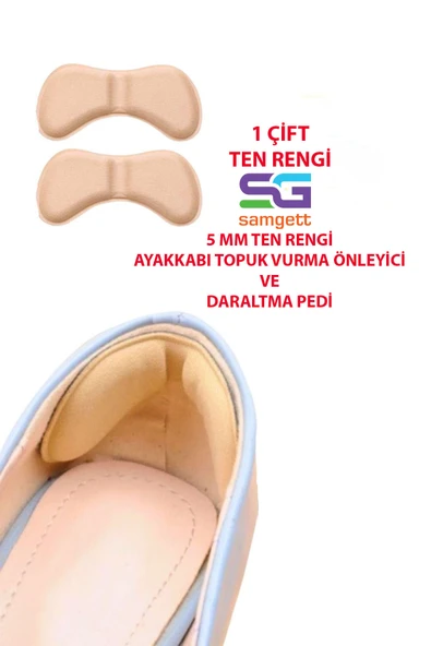 5 MM TEN RENGİ AYAKKABI TOPUK VURMA ÖNLEYİCİ VE DARALTMA PEDİ SETİ ürün görseli 1