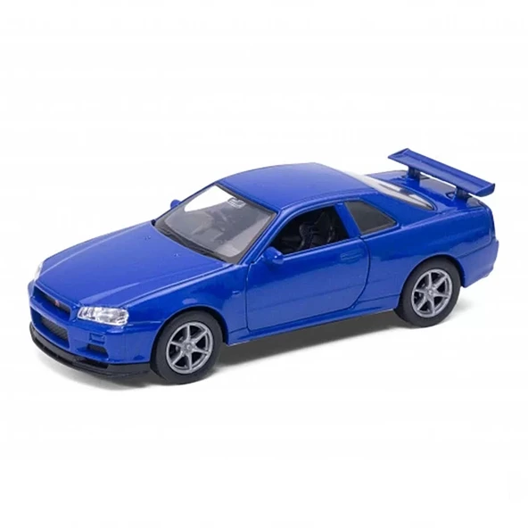 Welly 1:32 Nissan Skyline GTR R34 Çek Bırak Araba ürün görseli 1