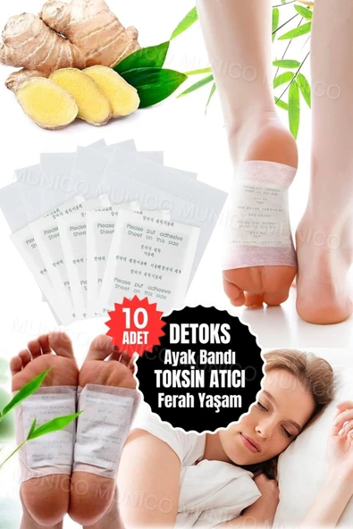 10 Parça Ayak Bakım Bandı - Enerji Kaybını Engelleyici, Kaliteli Malzeme Detoks Ayak Pedi ürün görseli 1