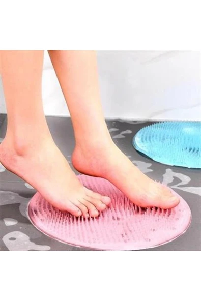 BUFFER® Silikon Fırçalı Banyo Masaj Matı ve  Ayaklar için Topuk Masaj Paspası ürün görseli 1