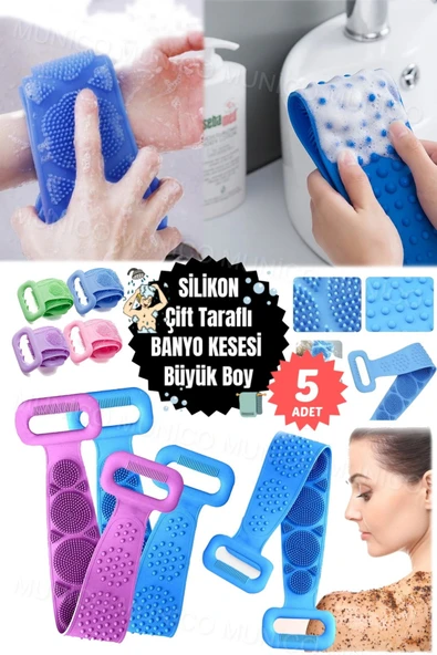 Aveo 5 Adet Peeling Fırçası Gaggani Jeli Unisex Lekeleri Çıkartan Duş Banyo Sırt Kesesi Banyo Lif ürün görseli 1