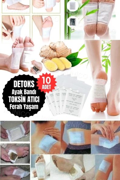10 Adet Detoks Ayak Bakım Pedi Uyku İyileştirici Stres Azaltıcı Vücut Temizleyici Bandı Kan Dolaşımı ürün görseli 1
