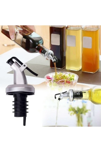 3'lü Kapaklı Şişe Ucu Servis Aparatı Damlalık Yağdanlık Tıpa ürün görseli 1
