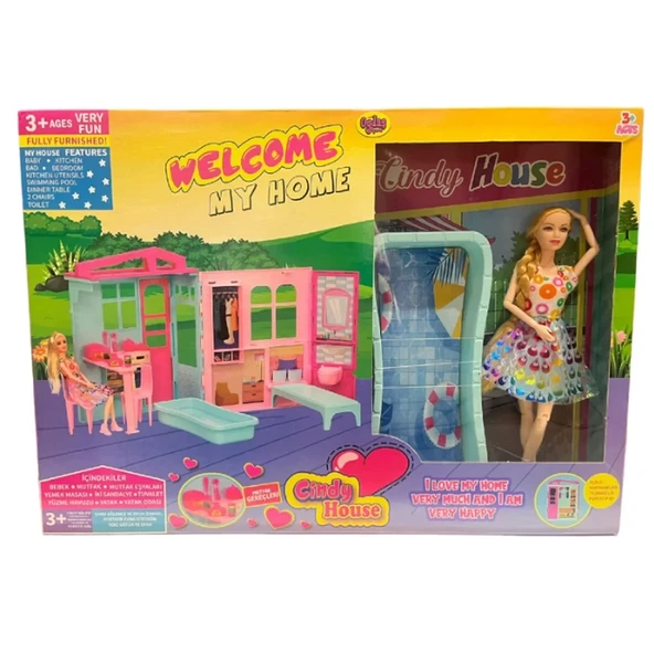 Oydaş Cindy House Bebekli Oyun Evi 02617 ürün görseli 1