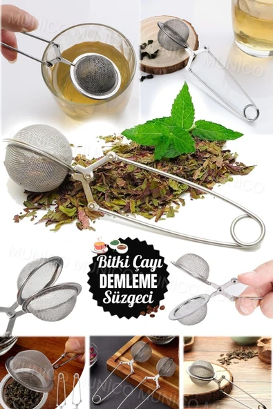 Çay Kahve İçin Metal Filtre Dayanıklı Paslanmaz Çelik Bitki Çayı Demleme Süzgeci Bardak Demlik İçin ürün görseli 1
