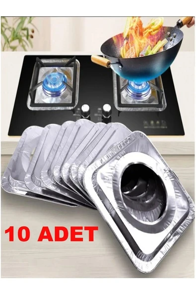 10 ADET Karee Ocak Üstü Yağ Koruyucu Alüminyum Levha 23*23 cm (8C) ürün görseli 1