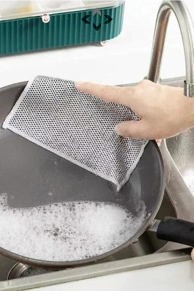 5 Adet Tel Bulaşık Bezi Çizmez Bulaşık Teli Çelik Bez 20x20 Inox Tel Bez Ip-mo ürün görseli 1