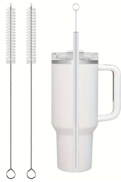 2 Adet Paslanmaz Çelik Pipet Temizleme Fırçası, Stanley 40/30/20 oz Uyumlu,Pipet Temizleme Aracı ürün görseli 1