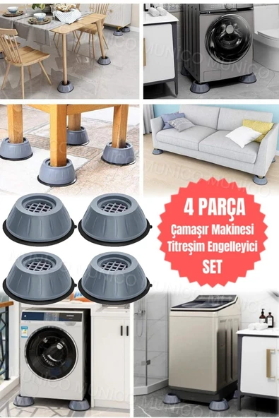Aveo 4 Adet Gürültü Engelleyici ve Kaymaz Titreşim Önleyici Titreşim Engelleyici Çamaşır Makinesi Pedleri Ayak ürün görseli 1