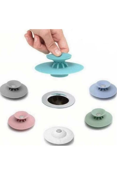 Pamhome 2 Kademeli Dokunmatik Lavabo Tıkacı Silikon Lavabo Gider Tıpası ürün görseli 1