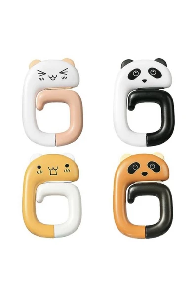 Çok Amaçlı Panda Motifli Askılık (1 adet Çok Renkli Plastik TR ürün görseli 1