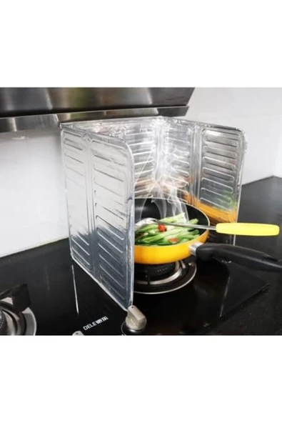 sellbuyst Kenarı Yağ Koruyucu Alüminyum Levha, Yağ Sıçratmaz Levha 32,5 * 84 cm trendy 266450 ürün görseli 1