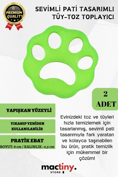 Premium Ürün Kedi Köpek Kum Yaş Mama Tasma Şampuan Oyuncak Sağlık Pati Tasarımlı Tüy Toz Toplayıcı ürün görseli 1