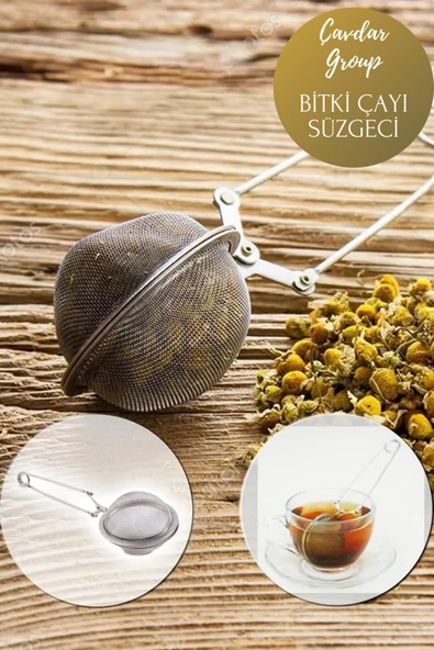 Paslanmaz Çelik Yeşil Çay Bitki Çayı Süzgeci Maşalı Çay Demleme Süzgeci ürün görseli 1