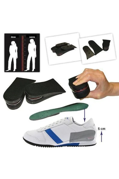 Hava Yastıklı Boy Uzatıcı Tabanlık 7 Cm Fazla Boy Uzunluğu ürün görseli 1