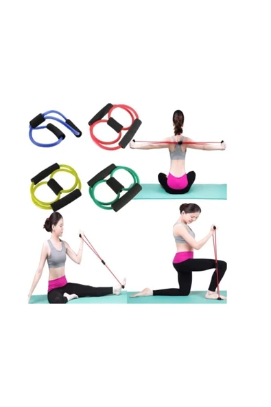 Pilates Direnç Lastiği Jimnastik Spor Lastik Egzersiz Evde Spor ürün görseli 1