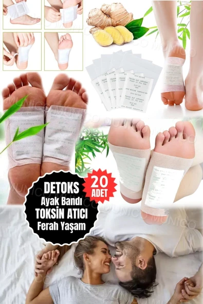 Detoks Ayak Bandı Seti - 20 Parça Ayak Maskesi ile Günlük Enerji ve Sağlık Detoks ürün görseli 1