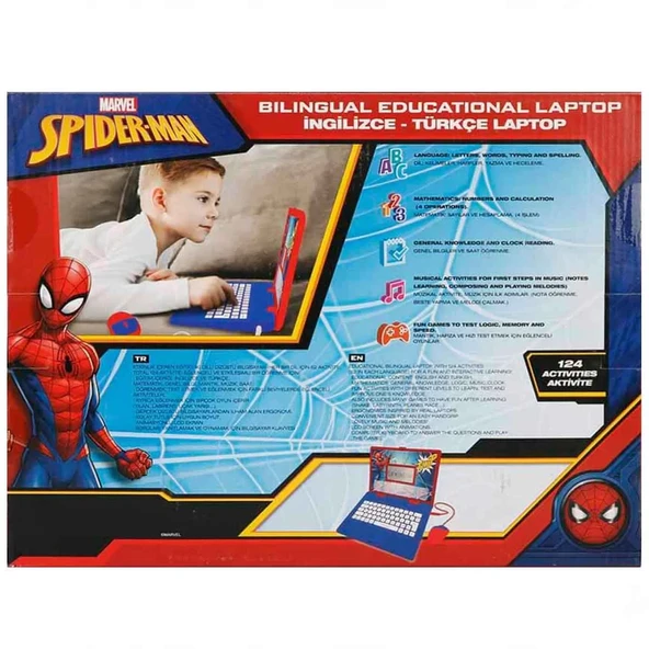 Spiderman İngilizce Türkçe Laptop - Resim 3