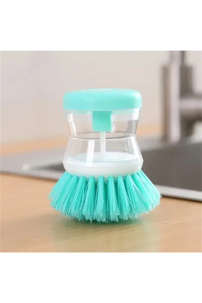 Pratik Sıvı Deterjan Hazneli Bulaşık Fırçası Hazneli Mutfak Banyo Lavabo Yıkama Fırçası 1 Adet ürün görseli 1