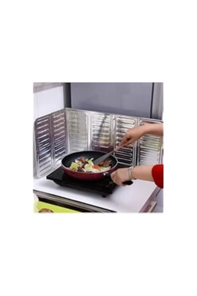 TİNEKE 2 Lİ Pratik Ocak Kenarı Yağ Koruyucu Alüminyum Levha 32,5 * 84 cm Sıçrama Koruyucu Levha ürün görseli 1