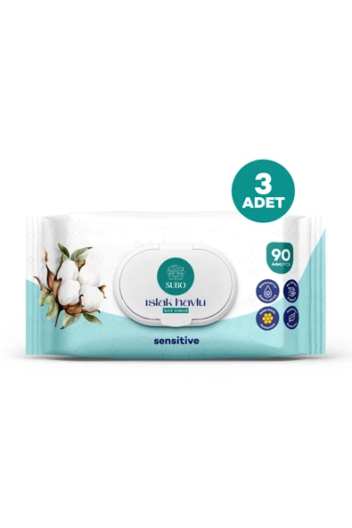 SUBO ISLAK HAVLU 90 'LI SENSİTİVE 3X90 - Resim 5