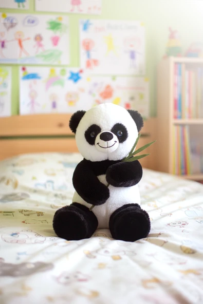 Peluş Bambulu Panda Sevimli Dekoratif Hediyelik Uyku ve Oyun Arkadaşı ürün görseli 1