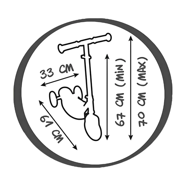 Smoby Ahşap 3W Katlanabilir Scooter 7600750908 - Resim 5