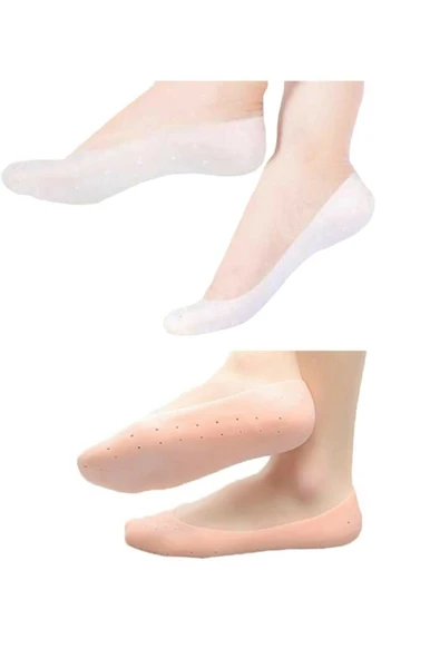 Silikon Patik Yumuşak Rahatlatıcı Çorap Patik (çift) Topuk Çatlak Giderici Ayak Bakım Çorapı 2 Adet ürün görseli 1