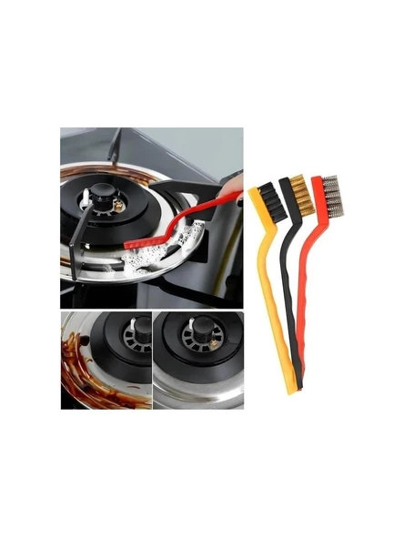 Aveo 6 Adet Wire Brush Set ( 3 Ad x 2 Set ) DETAY TEMİZLİK FIRÇASI ürün görseli 1