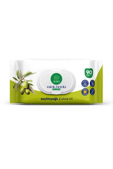 SUBO ISLAK HAVLU 90 'LI ZEYTİNYAĞLI 3X90 ürün görseli 1