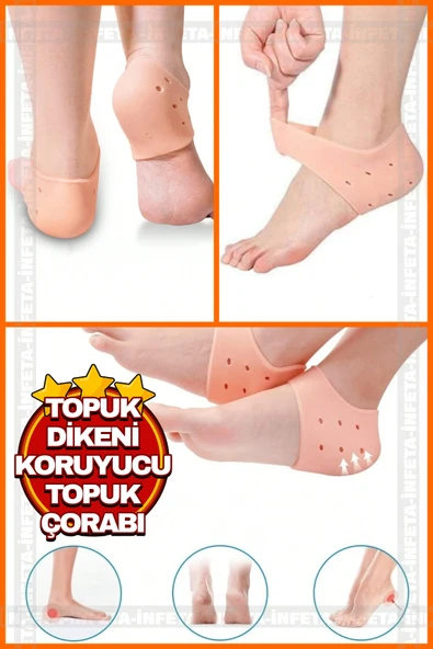 Topuk Gömleği Diken Çorabı Koruyucu Gömlek Tabanlık Silikon Esnek Çorap Gömleği Koruyucu Bunyon ürün görseli 1